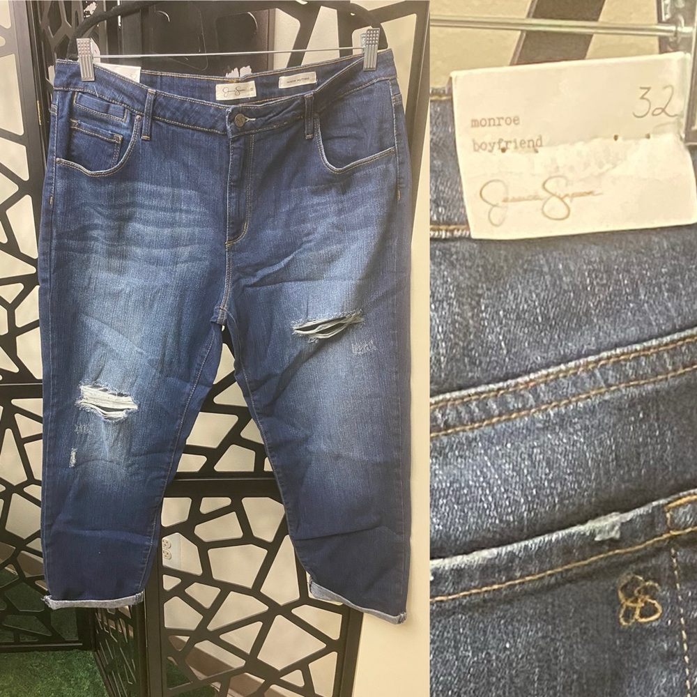 Jessica Simpson Women's Boyfriend Jeans - Medium Blue